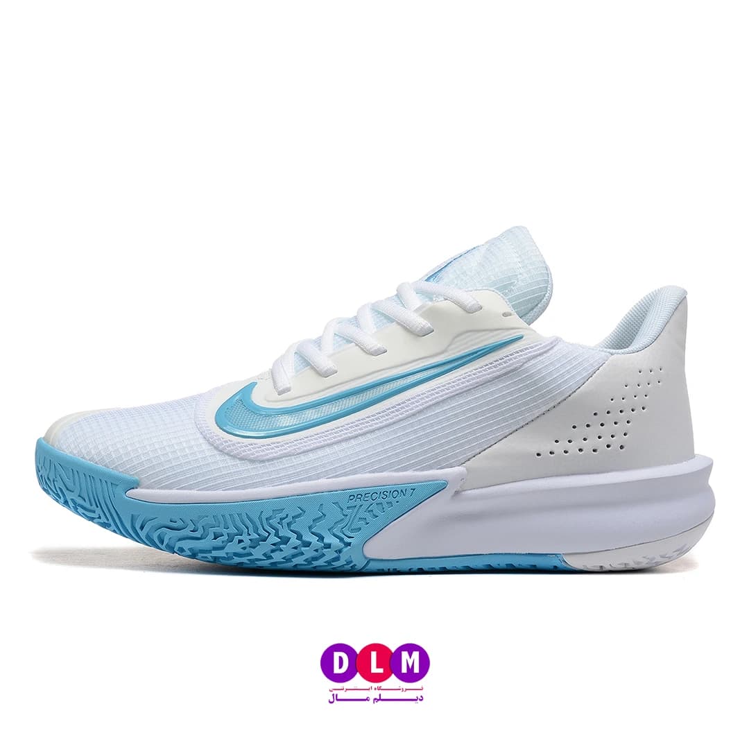 کفش بسکتبال نایک پرسیژن 7 رنگ سفید آبی – Nike Precision 7 — تصویر ۲
