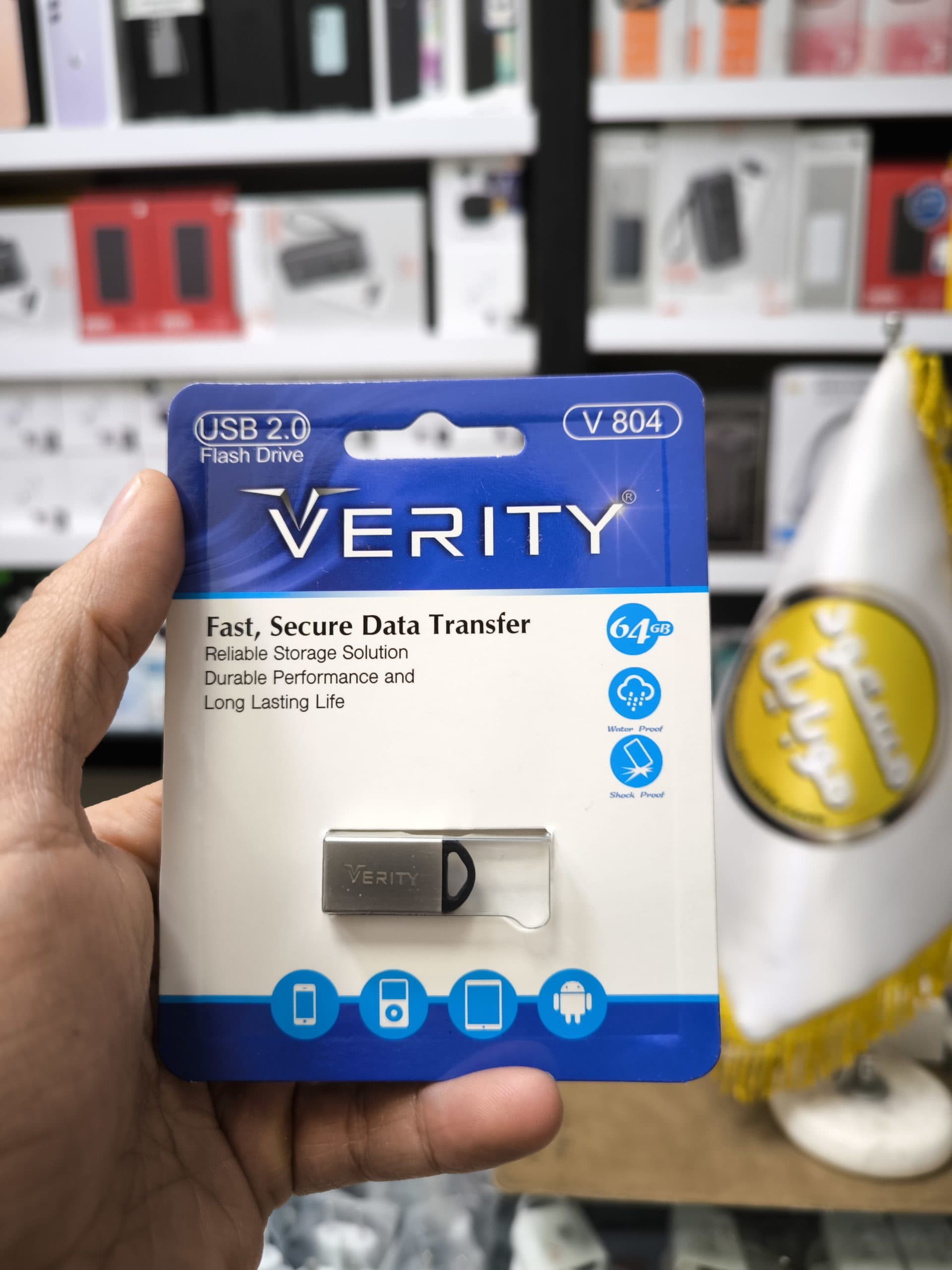 فلش مموری 64 گیگ وریتی – VERITY – USB2 مدل V804 – فلزی