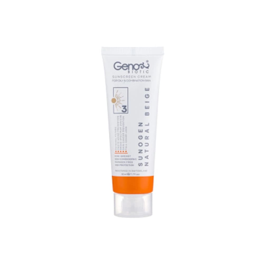 ضدآفتاب رنگی 3 ژنوبایوتیک SPF50 حجم 50 — تصویر ۶