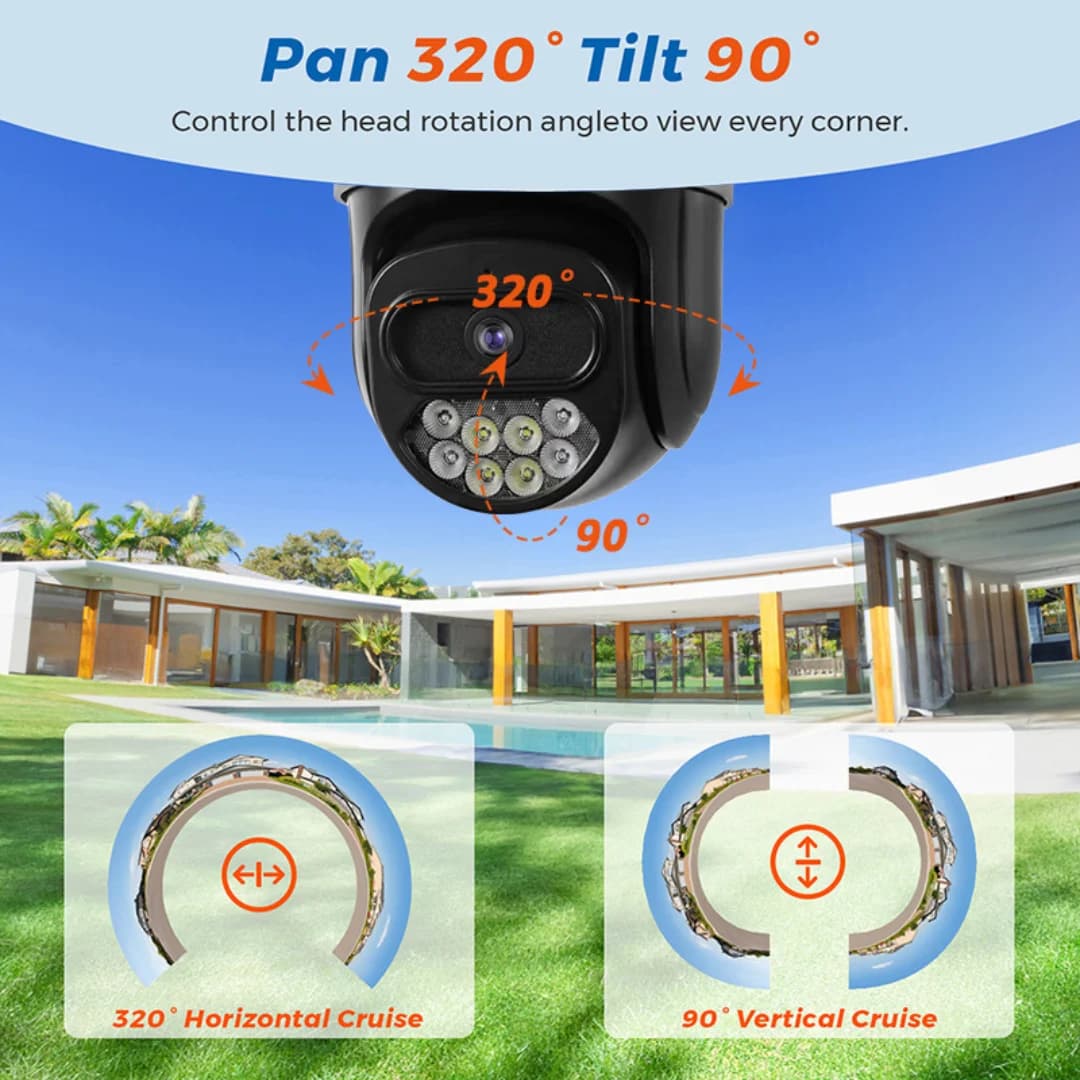 دوربین مداربسته سیمکارتی چرخشی دو لنزه S7 — تصویر ۵
