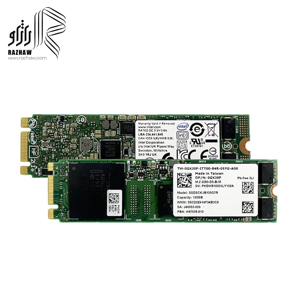 حافظه SSD سایز M2 2280 مدل SSDSCKJB برند اینتل ظرفیت 120 گیگابایت