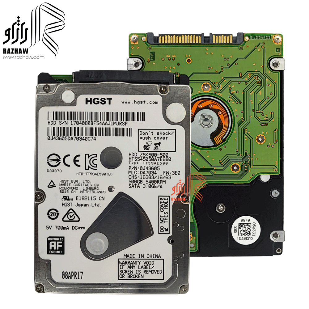 هارد دیسک لپ تاپ برند هیتاچی HGST مدل Z5K500 ظرفیت 500 گیگابایت — تصویر ۴
