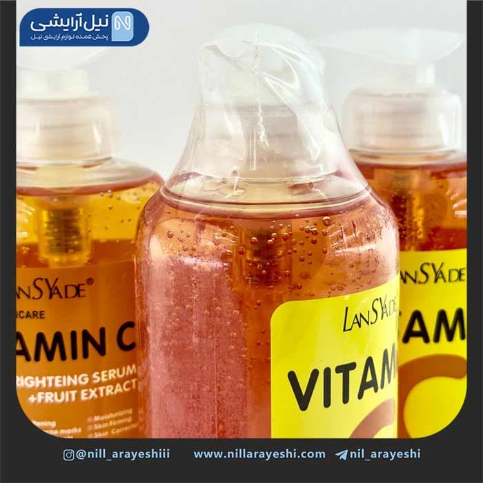 سرم روشن کننده تخصصی بدن ویتامین سی لنسیاد 500 میل — تصویر ۳