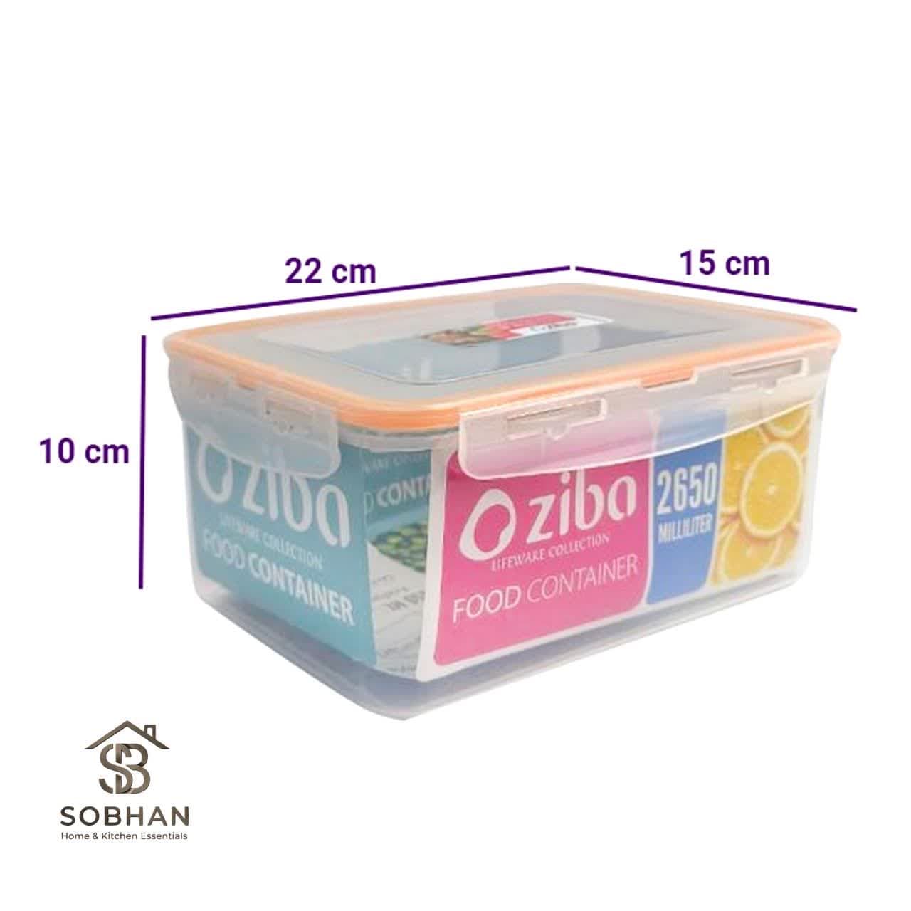 ظرف فریزری زیباسازان مدل یونی باکس 2650 میلی لیتر Oziba — تصویر ۵