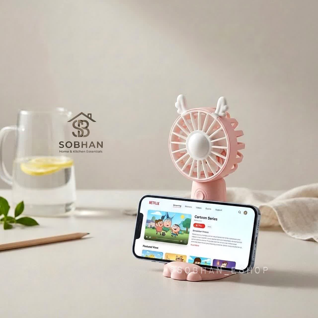 پنکه رومیزی هولدردار طرح پنجه Fan — تصویر ۳