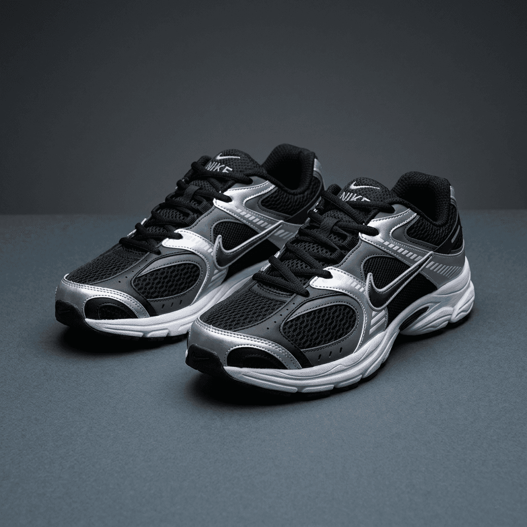 کتونی رانینگ بزرگپا مردانه Nike Initiator مشکی نقره ای | سایز 44 تا 47 — تصویر ۲