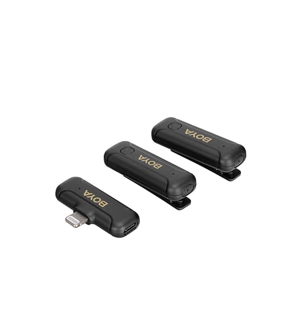 میکروفون بیسیم بویا دوتایی مدل BY-WM3T2-D2 مخصوص آیفون ا BOYA BY-WM3T2-D2 Wireless Lavalier Microphone for iPhone — تصویر ۳