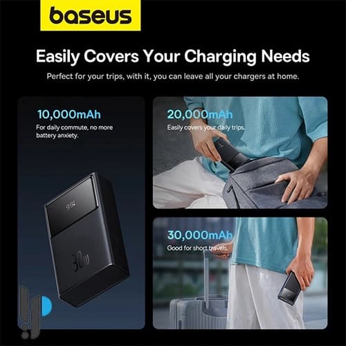پاوربانک ۳۰۰۰۰ میلی آمپر ۳۰ واتی بیسوس Baseus Star-Lord P10022905113-00 | Baseus Star-Lord P10022905113-00 — تصویر ۷