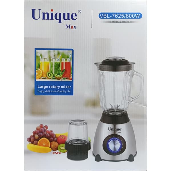 مخلوط کن 2 کاره 800 وات یونیک مکس مدل VBL-7625 — تصویر ۲