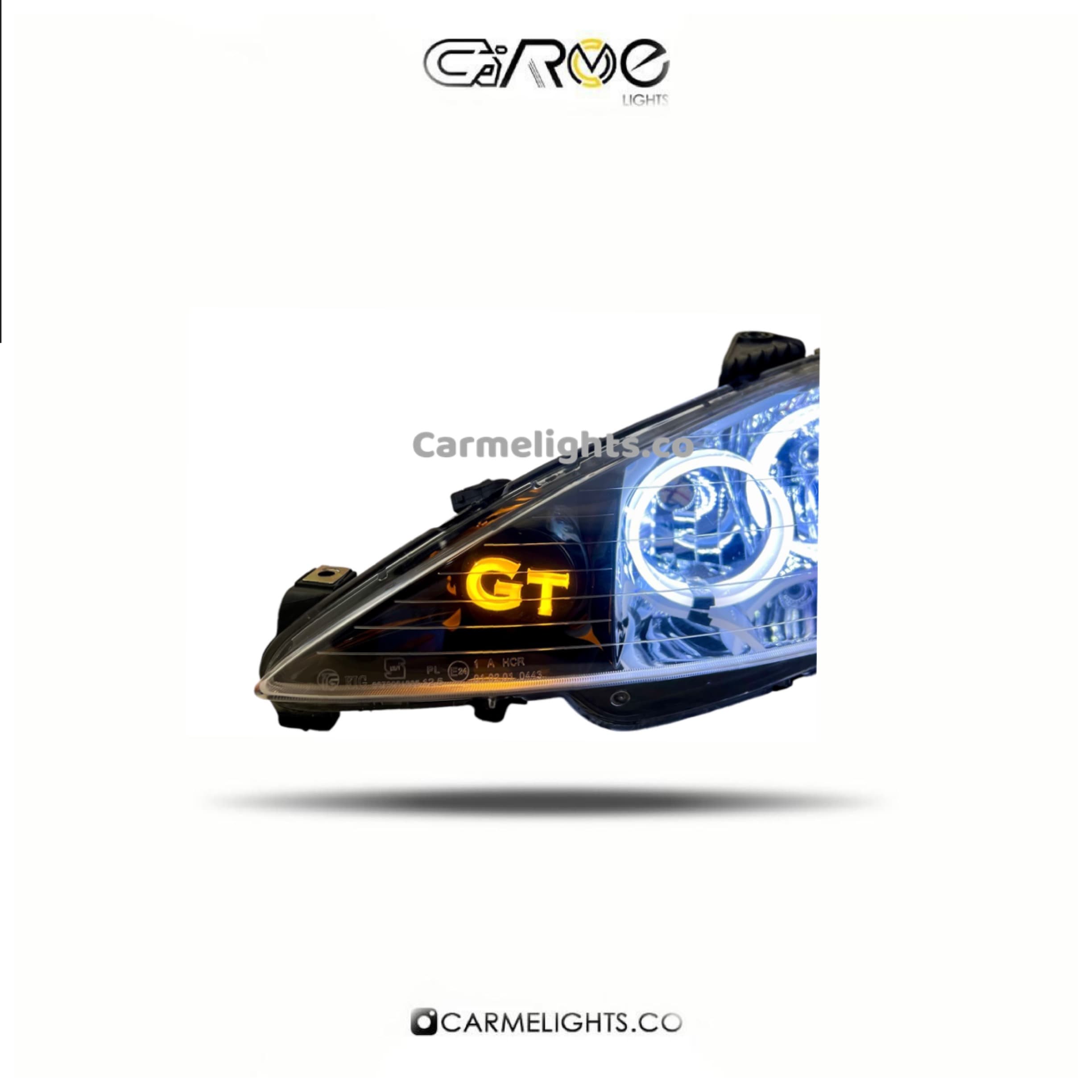 چراغ جلو 206 طرح باکستر راهنما GT سه بعدی (مات) — تصویر ۶