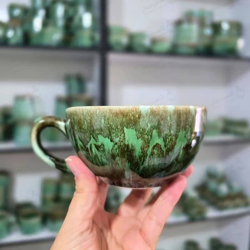 فنجان و نعلبکی لته خوری طرح ماربل در 2سایز — تصویر ۷
