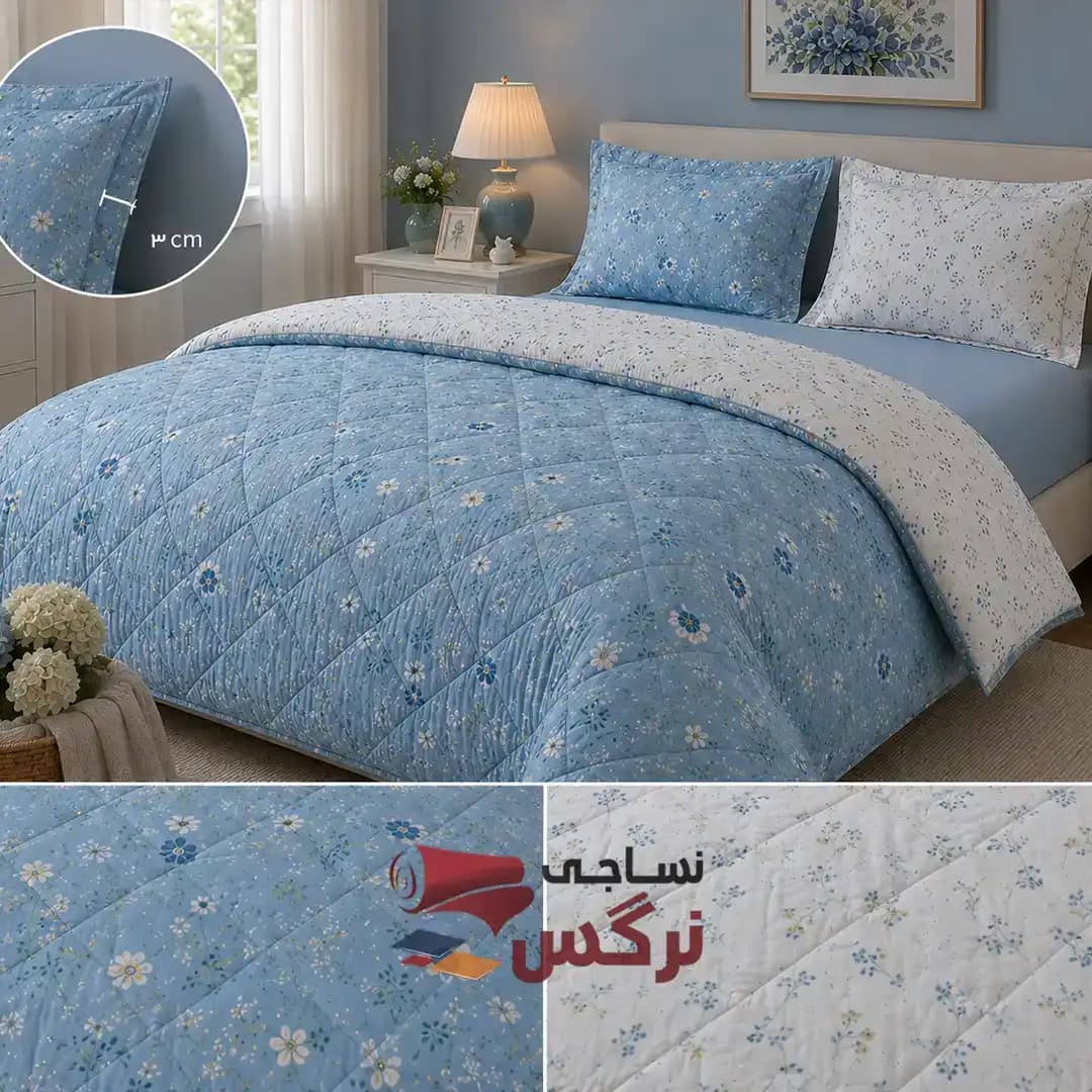 روتختی یکنفره و دونفره نخ پنبه گلدار کد 273 و 274 — تصویر ۶