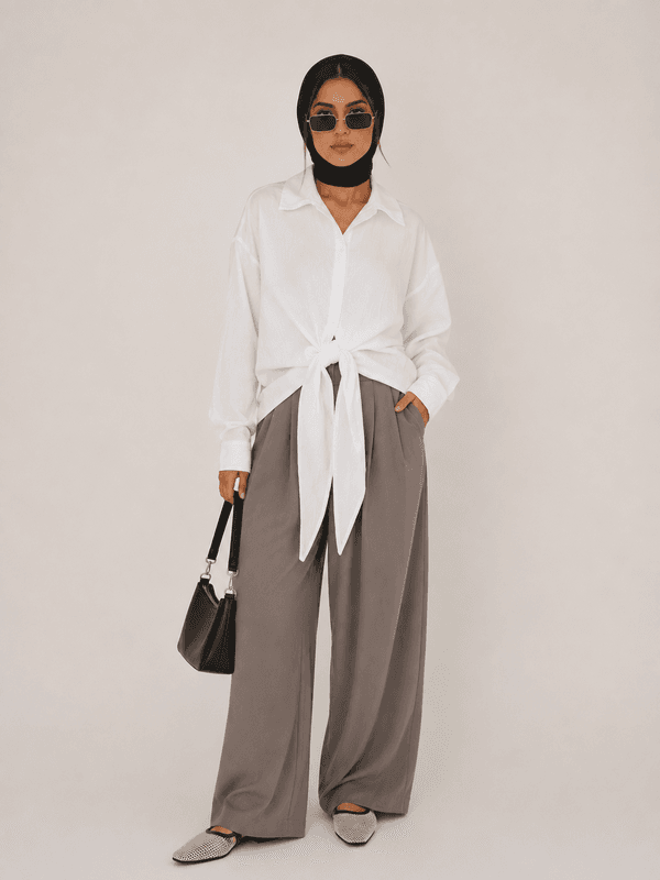 شومیز گره ای ترمه 04311318-25 — تصویر ۴