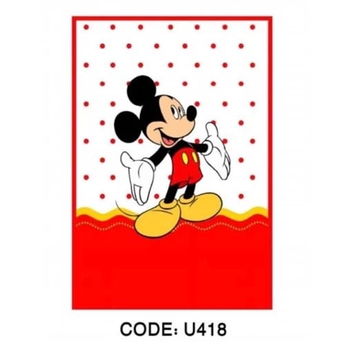 فرشینه کودک هلووین مخمل ترک طرح میکی موسU418(پس کرایه)