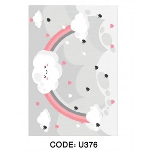 فرشینه کودک مخمل ترک طرح رنگین کمان U376(پس کرایه) — تصویر ۳