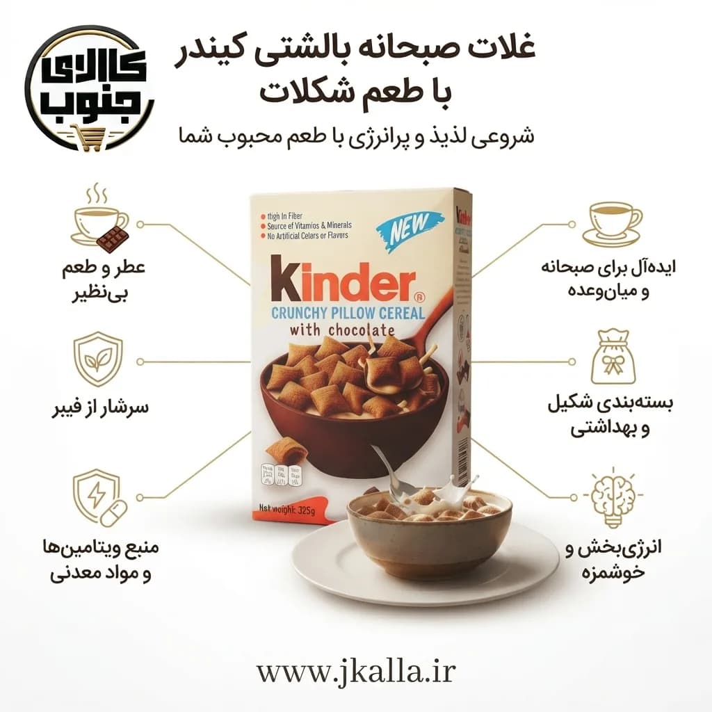 غلات صبحانه شکلاتی کیندر 325 گرمی — تصویر ۴