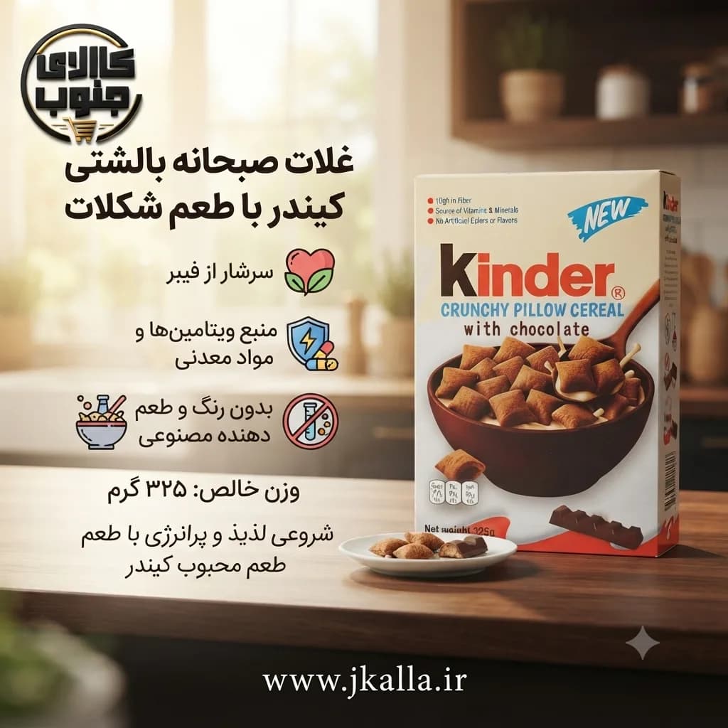 غلات صبحانه شکلاتی کیندر 325 گرمی — تصویر ۳