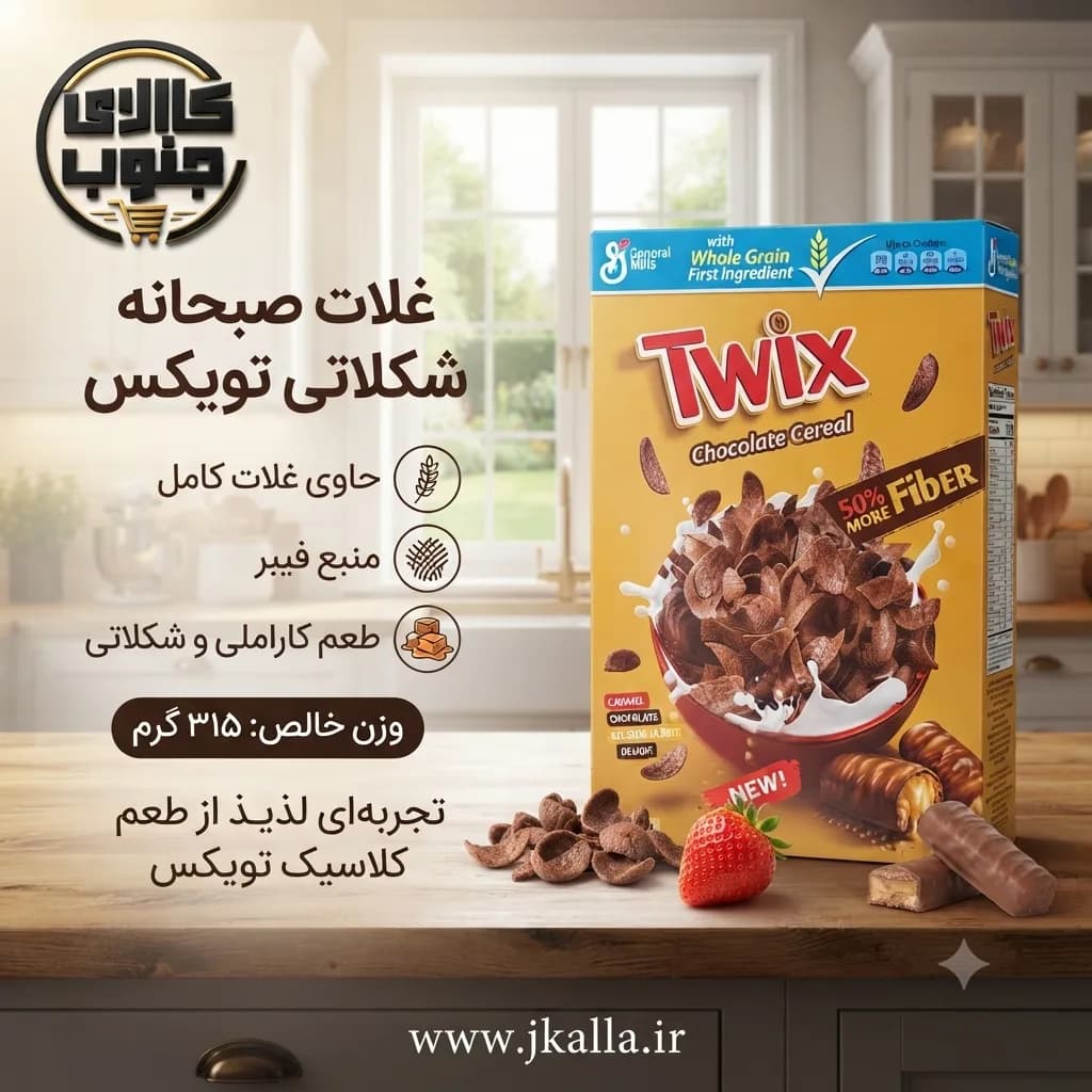 غلات صبحانه شکلاتی تویکس 315 گرمی — تصویر ۷
