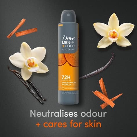 اسپری ضد تعریق مردانه داو Sandalwood + Vanilla حجم 250 میل — تصویر ۴
