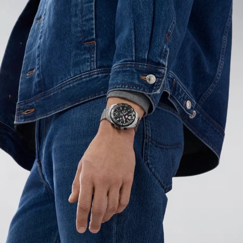 تگ هویر Formula 1 Chronograph Quartz 43 استیل | صفحه مشکی | بزل مشکی و بند استیل | رفرنس CAZ1010.BA0842 — تصویر ۷