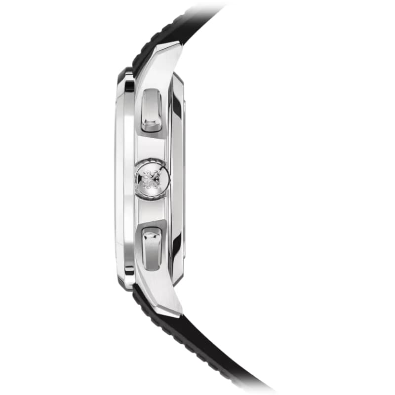 پتک فیلیپ آکوانات Chronograph 42.2 استیل، صفحه خاکستری آنتراسیت با جزئیات نارنجی و بند کامپوزیت مشکی | رفرنس 5968A-001 — تصویر ۳