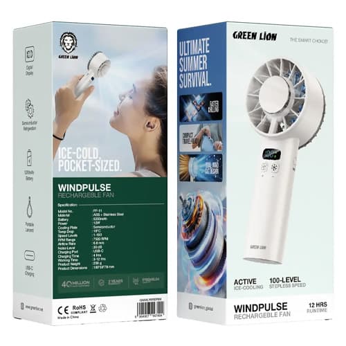 پنکه دستی گرین لاین ویندیکس پرو (Green Lion Windix Pro PF-11) — تصویر ۴
