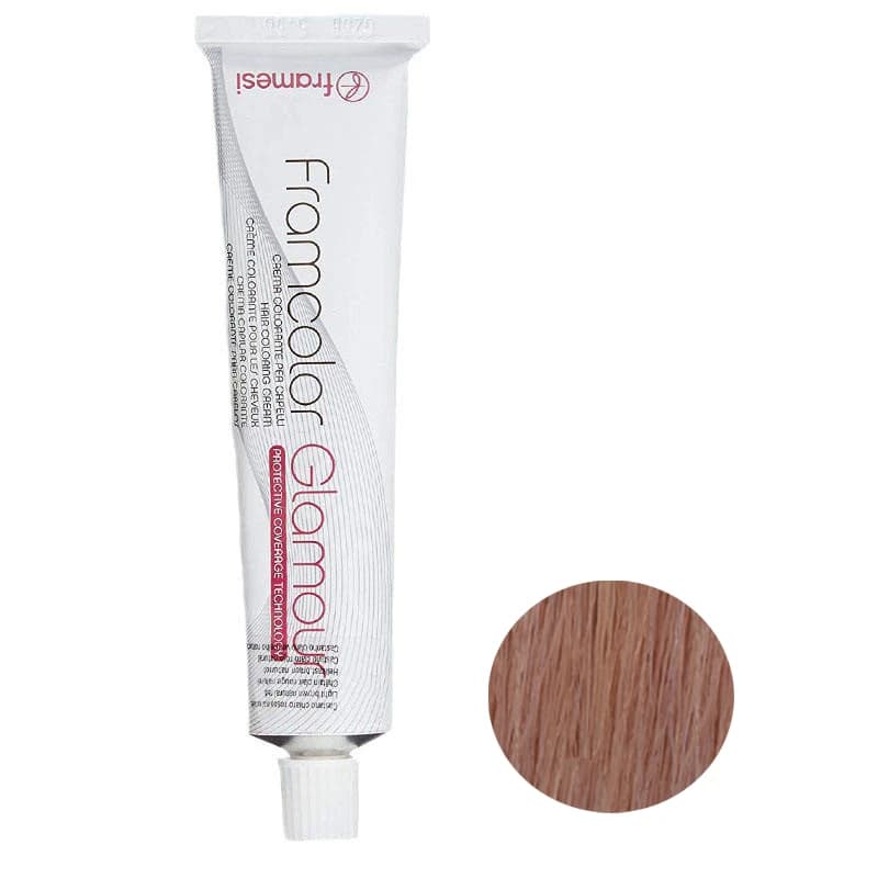 رنگ مو فرامسی مدل glamour شماره 9.6 حجم 100 میلی لیتر رنگ بلوند مرواردیدی بسیار روشن — تصویر ۵