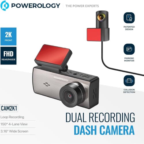 دوربین ثبت وقایع دوگانه اتومبیل پاورولوژی (Powerology Dual Recording Dash Camera PDCAM2K1) — تصویر ۱۱