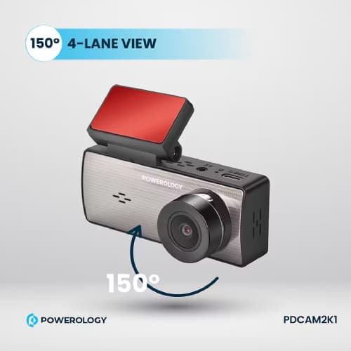 دوربین ثبت وقایع دوگانه اتومبیل پاورولوژی (Powerology Dual Recording Dash Camera PDCAM2K1) — تصویر ۸