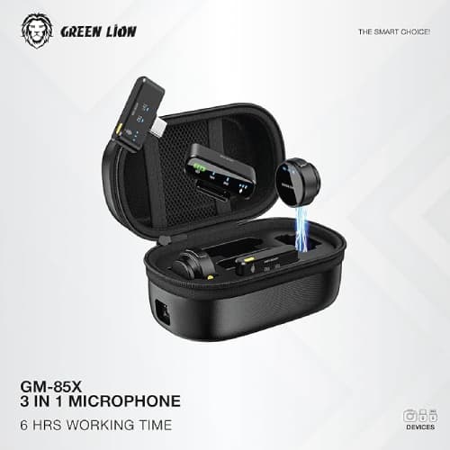 میکروفون تولید محتوا گرین لاین (Green Lion GM-85X 3in1 Microphone) — تصویر ۵