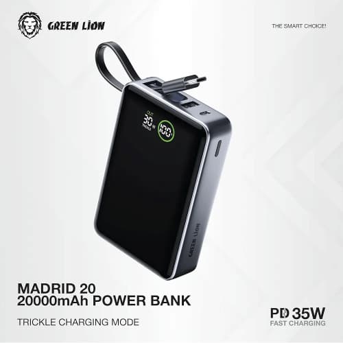 پاوربانک گرین لاین مادرید 20 (Green Lion MADRID 20) — تصویر ۸