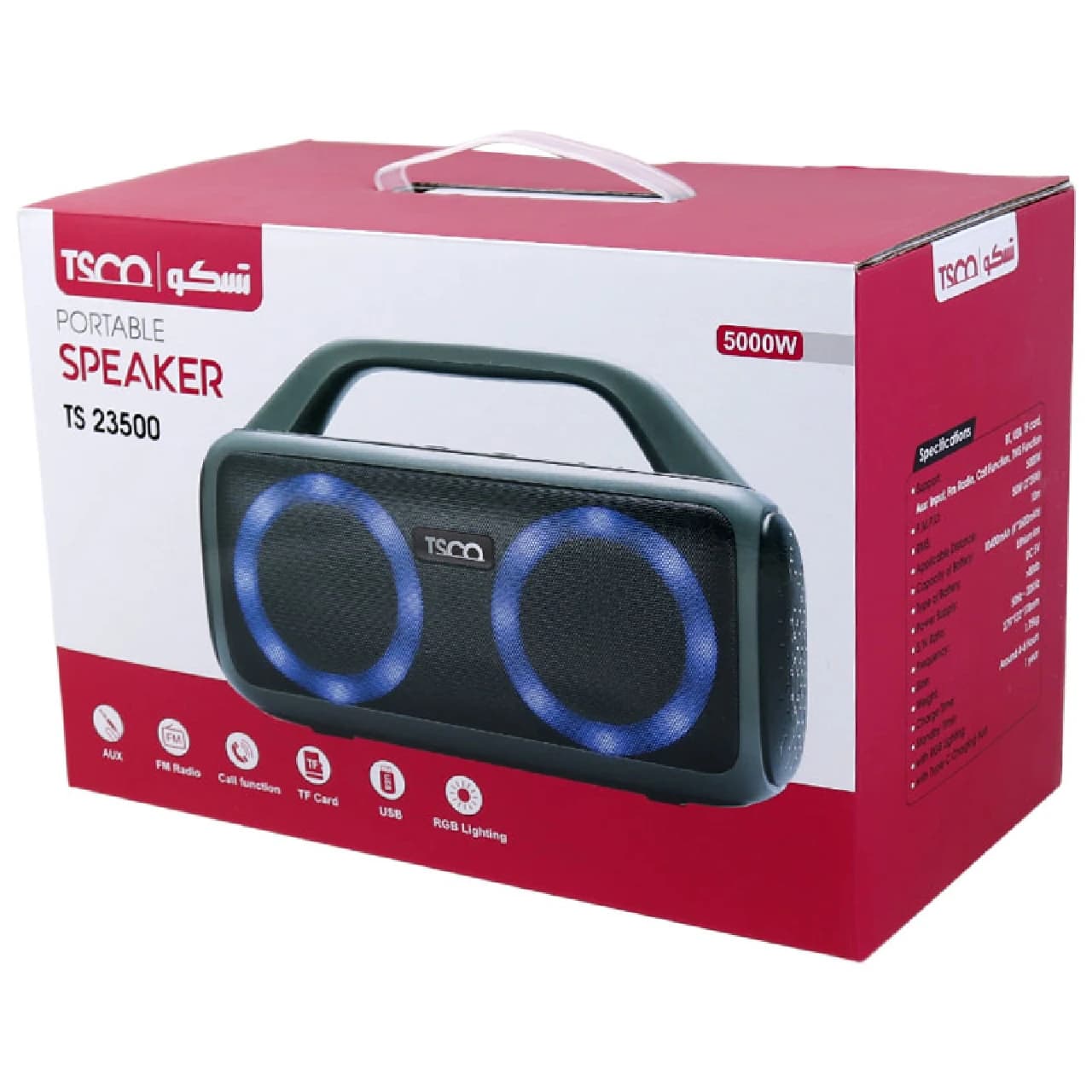 اسپیکر بلوتوثی قابل حمل تسکو مدل TS 23500 — تصویر ۲