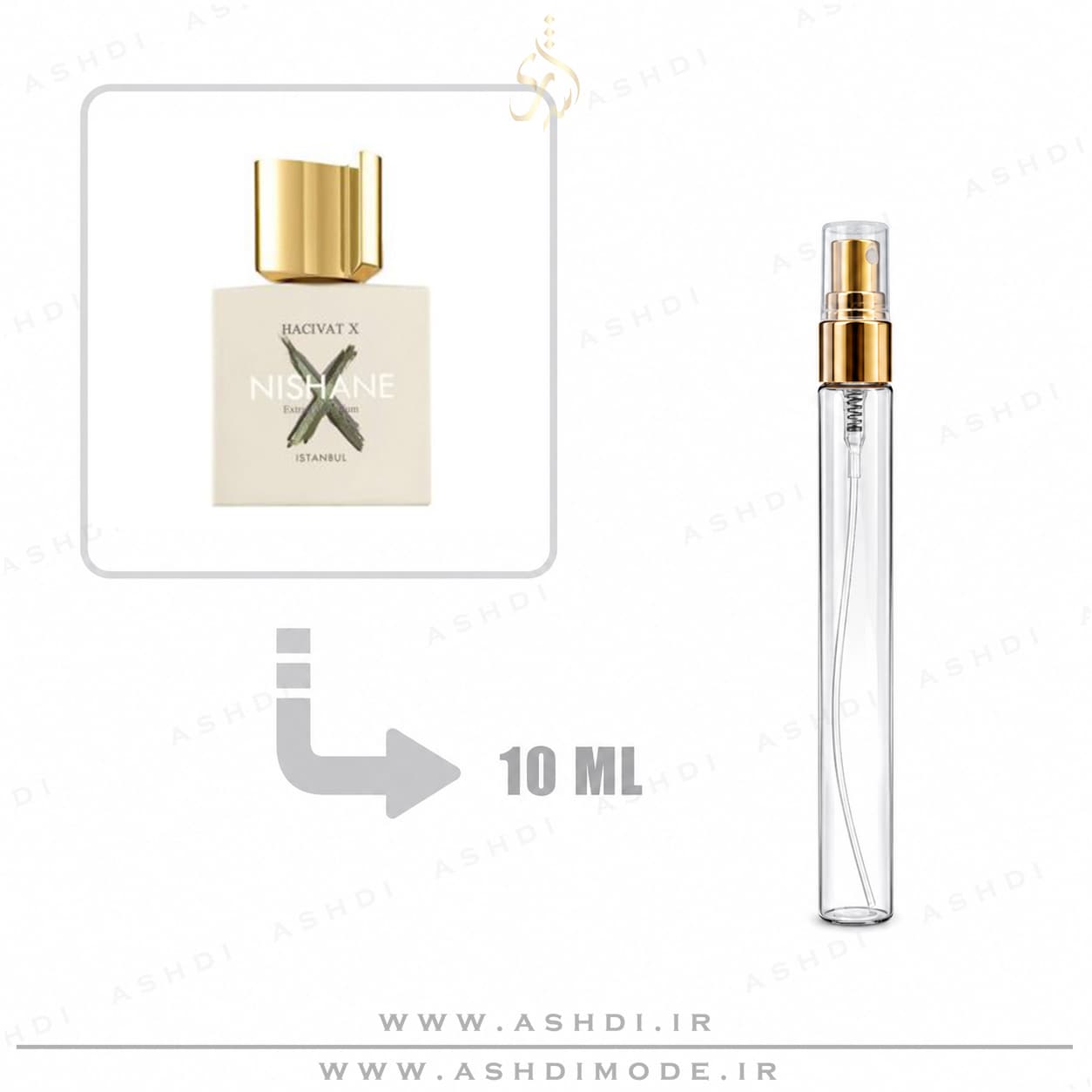 دکانت عطر ادکلن نیشانه هاچیوات ایکس اکستریت د پرفیوم 10 میل اصلی | Nishane Hacivat X Extrait de Parfum Decant 10ml Original — تصویر ۳