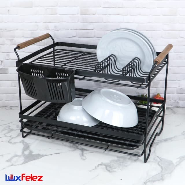 جاظرفی پرشیا مدل دو طبقه دسته چوب