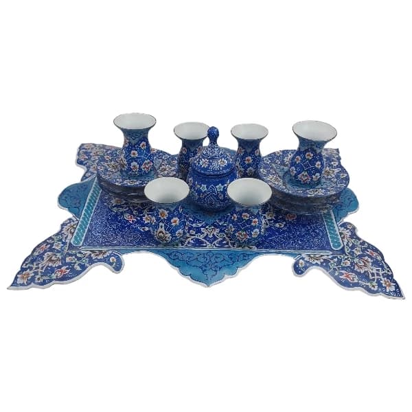 سرویس 15 پارچه چای خوری میناکاری کد S1024