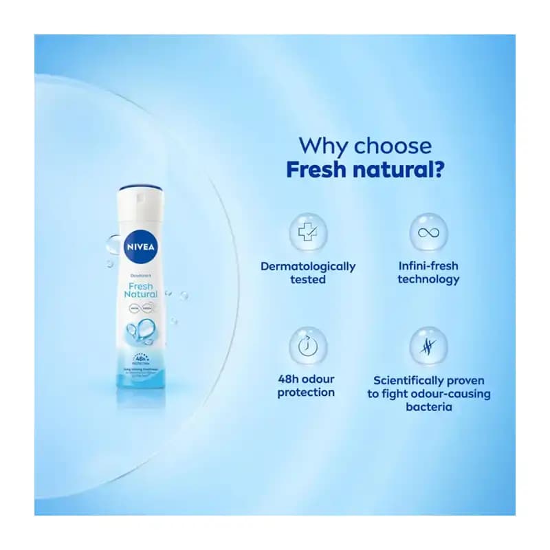 اسپری ضد تعریق زنانه Fresh Natural نیوا 150 میلی لیتر — تصویر ۳