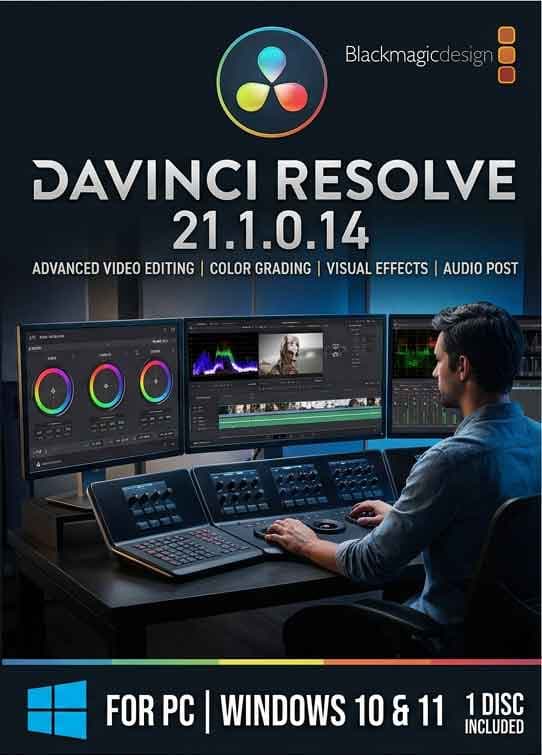 نرم افزار ویندوز Davinci Resolve 21.1.0.14 مهندسی تصویر و تدوین — تصویر ۲