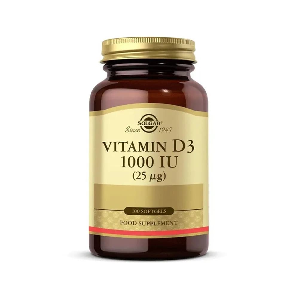 مکمل ویتامین D3 سافت ژل سولگار vitamin D3 iu 1000 ساخت آمریکا 100 عددی اورجینال — تصویر ۳