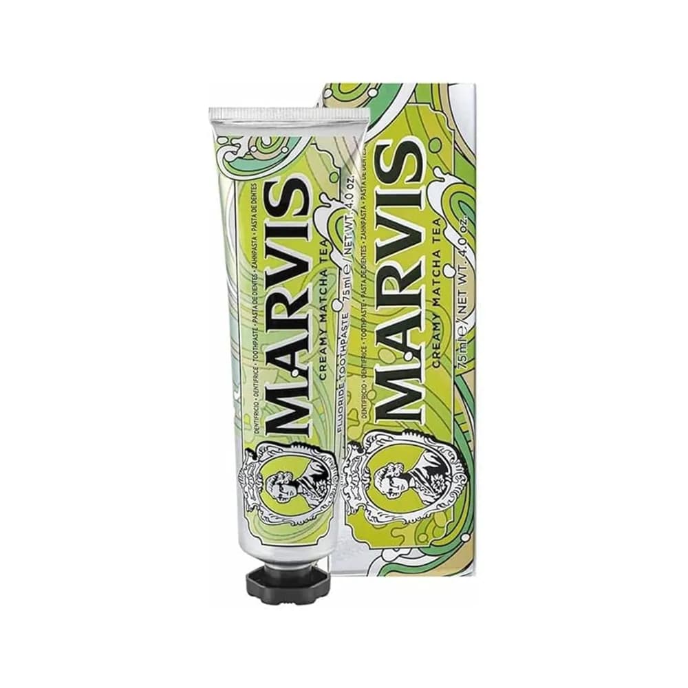 خمیر دندان مارویس MARVIS مدل چای ماچا Creamy Matcha Tea سری چای حجم75ml اصل ایتالیا — تصویر ۳