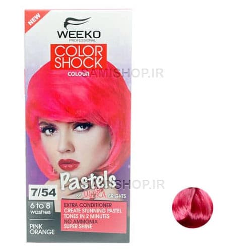کیت رنگ موی فانتزی ویکو Color Shock ، شماره 7/54 صورتی پرتقالی — تصویر ۲