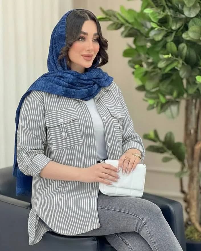 شومیز جیب صلیبی ترند — تصویر ۸