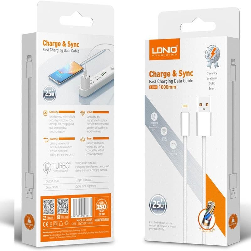 کابل آیفون (لایتنینگ) Ldnio مدل 25W LS901 — تصویر ۴