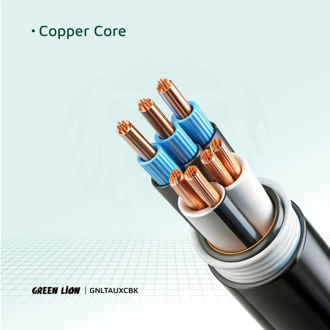 کابل Green Lion Lightning to AUX Braided Cable 1M — تصویر ۵