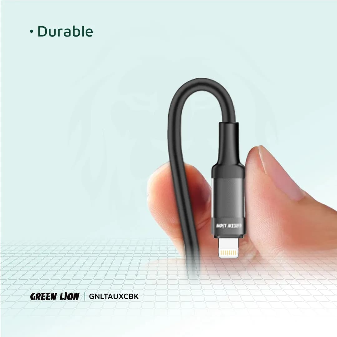 کابل Green Lion Lightning to AUX Braided Cable 1M — تصویر ۴