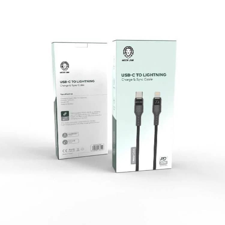 کابل شارژ و انتقال داده USB-C به Lightning گرین لاین