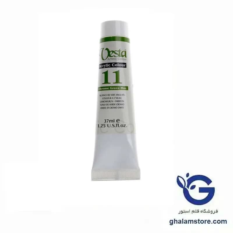 رنگ اکریلیک وستا مدل Chrome Green Hue 11 حجم 37 میلی لیتر — تصویر ۲