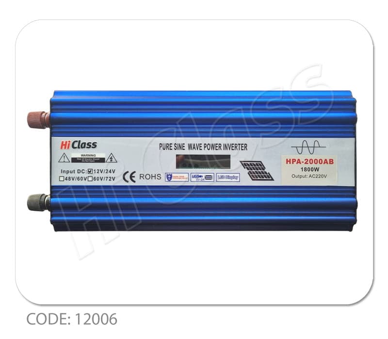 اینورتر سینوسی 1800 وات ۱۲/۲۴ ولت هایکلاس HPA-2000AB — تصویر ۵