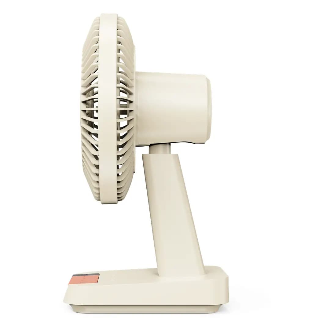 پنکه رومیزی شارژی قابل حمل Chillo Desk پرودو(PDLFSTDF1BG)Porodo Lifestyle Chillo Portable Desk Fan with Oscillating Function & Indicator Lights – Beige — تصویر ۵