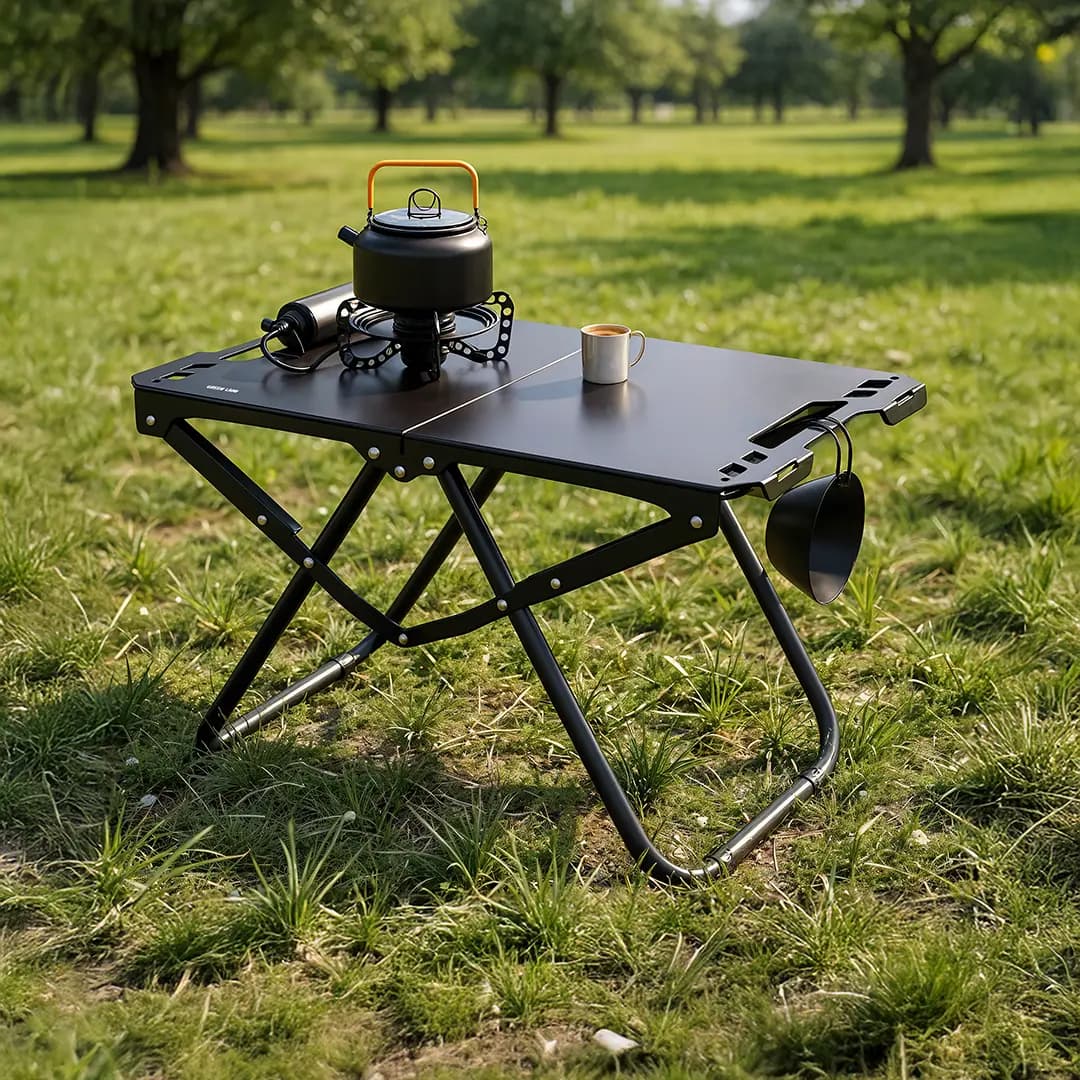 میز کمپینگ تاشو Denver گرین لاین(GNDECATBLEBK)Green Lion Denver Portable Camping Table – Black — تصویر ۷