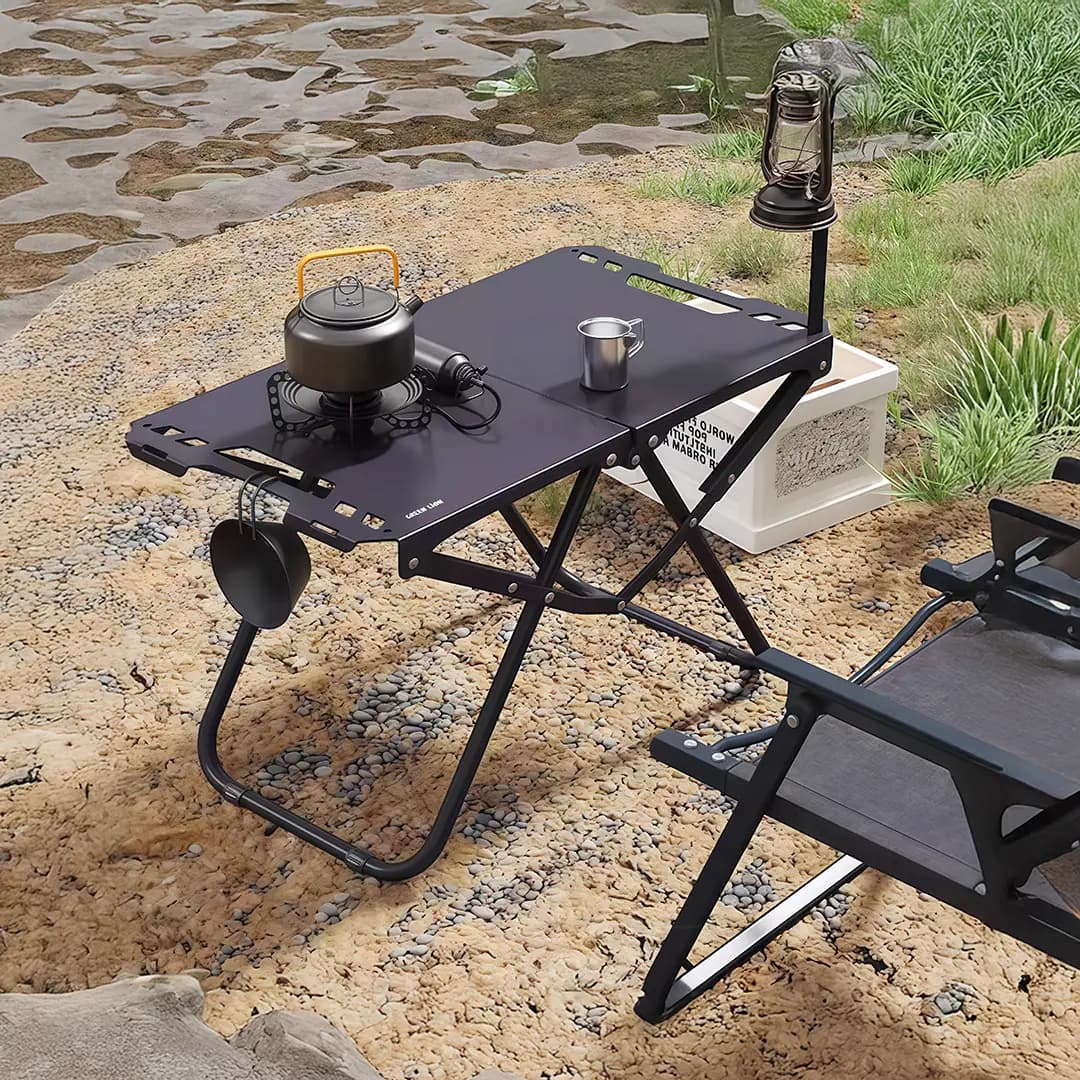 میز کمپینگ تاشو Denver گرین لاین(GNDECATBLEBK)Green Lion Denver Portable Camping Table – Black — تصویر ۵